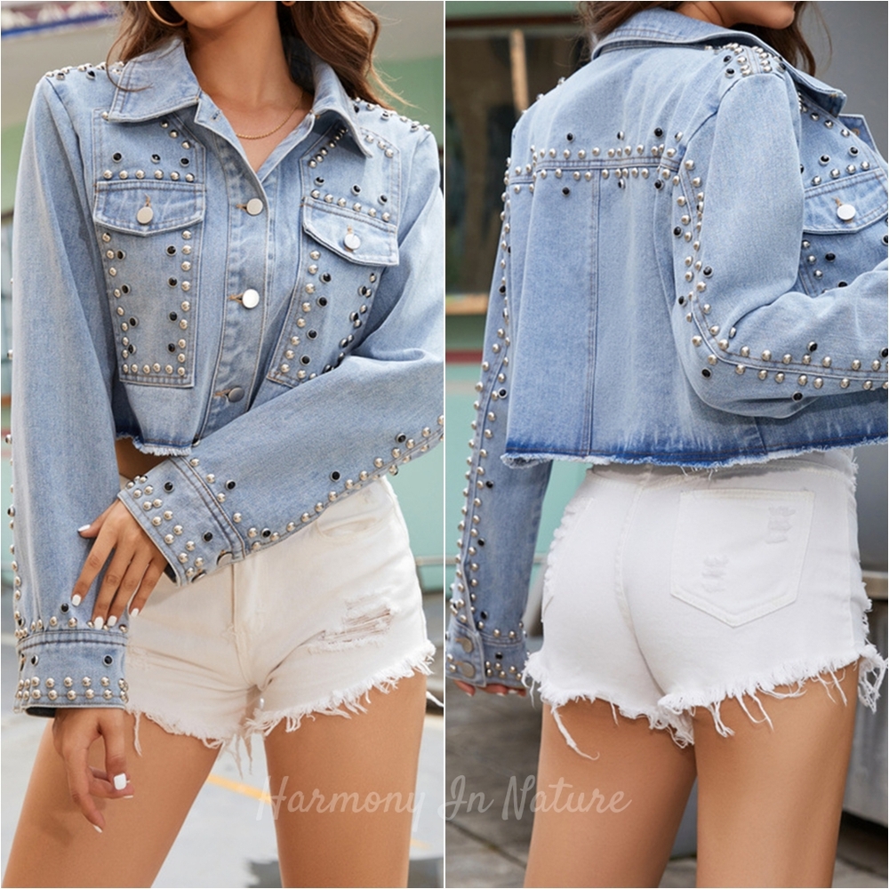 Genesis Studded Denim Jacket - Picture 2 of 7
